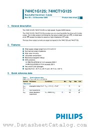 74HCT1G125GV datasheet pdf NXP Semiconductors