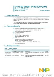 74HCT20D-Q100 datasheet pdf NXP Semiconductors