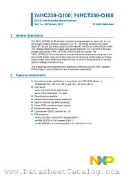 74HCT238PW-Q100 datasheet pdf NXP Semiconductors