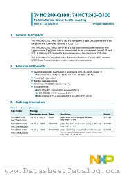74HCT240PW-Q100 datasheet pdf NXP Semiconductors