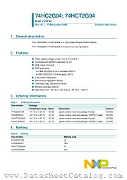 74HC2G04GV datasheet pdf NXP Semiconductors