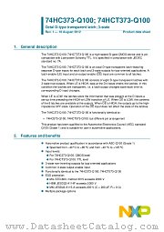 74HC373PW-Q100 datasheet pdf NXP Semiconductors