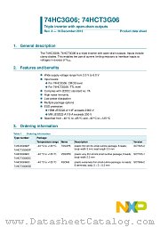 74HC3G06DC datasheet pdf NXP Semiconductors