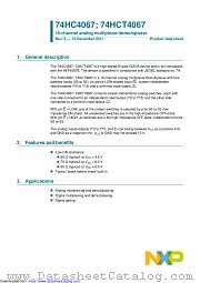 74HC4067DB datasheet pdf NXP Semiconductors