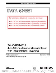 74HC4515N datasheet pdf NXP Semiconductors