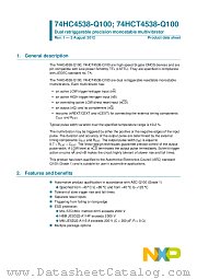 74HCT4538D-Q100 datasheet pdf NXP Semiconductors