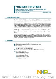 74HC4852D datasheet pdf NXP Semiconductors