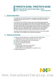 74HC574D-Q100 datasheet pdf NXP Semiconductors