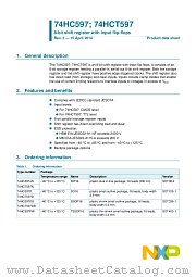 74HC597N datasheet pdf NXP Semiconductors