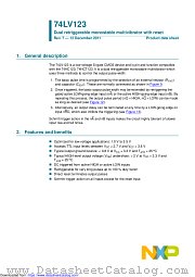 74LV123BQ datasheet pdf NXP Semiconductors