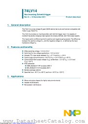 74LV14N datasheet pdf NXP Semiconductors