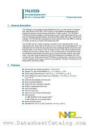 74LV259PW datasheet pdf NXP Semiconductors