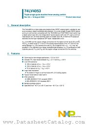 74LV4053N datasheet pdf NXP Semiconductors