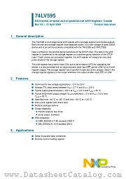74LV595PW datasheet pdf NXP Semiconductors