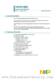 74LVC1G02GW datasheet pdf NXP Semiconductors