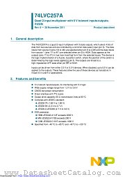 74LVC257APW datasheet pdf NXP Semiconductors