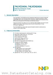 74LVCH245ADB datasheet pdf NXP Semiconductors
