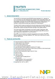 74LVT573D datasheet pdf NXP Semiconductors