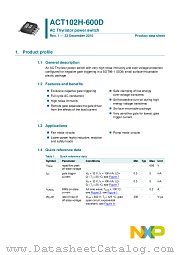 ACT102H-600D datasheet pdf NXP Semiconductors