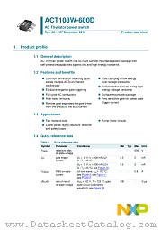 ACT108W-600D datasheet pdf NXP Semiconductors