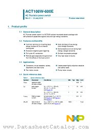 ACT108W-600E datasheet pdf NXP Semiconductors
