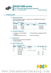 BC857BMB datasheet pdf NXP Semiconductors