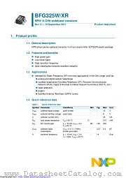BFG325W datasheet pdf NXP Semiconductors