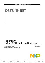 BFG403W datasheet pdf NXP Semiconductors