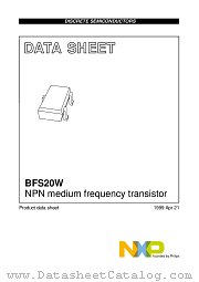 BFS20W datasheet pdf NXP Semiconductors