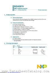 BGA2874 datasheet pdf NXP Semiconductors
