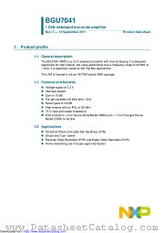 BGU7041 datasheet pdf NXP Semiconductors