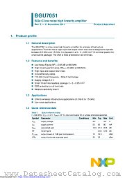 BGU7051 datasheet pdf NXP Semiconductors