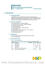BGU7053 datasheet pdf NXP Semiconductors