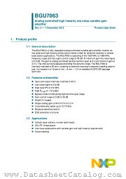 BGU7063 datasheet pdf NXP Semiconductors