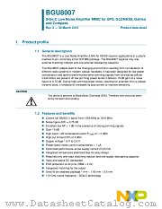 BGU8007 datasheet pdf NXP Semiconductors