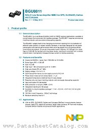 BGU8011 datasheet pdf NXP Semiconductors