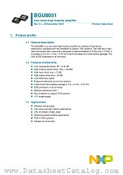 BGU8051 datasheet pdf NXP Semiconductors