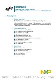 BGU8052 datasheet pdf NXP Semiconductors