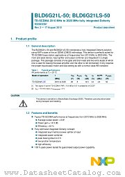 BLD6G21L-50 datasheet pdf NXP Semiconductors
