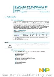 BLD6G22L-50 datasheet pdf NXP Semiconductors
