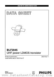 BLF2045 datasheet pdf NXP Semiconductors