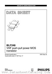 BLF248 datasheet pdf NXP Semiconductors