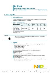 BLF369 datasheet pdf NXP Semiconductors