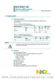 BLF3G21-30 datasheet pdf NXP Semiconductors