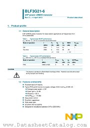 BLF3G21-6 datasheet pdf NXP Semiconductors