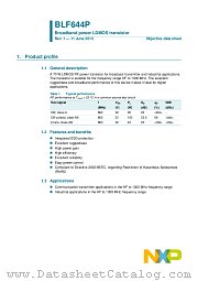 BLF644P datasheet pdf NXP Semiconductors