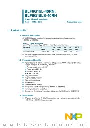 BLF6G15LS-40RN datasheet pdf NXP Semiconductors