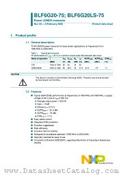 BLF6G20-75 datasheet pdf NXP Semiconductors