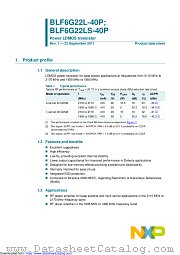 BLF6G22LS-40P datasheet pdf NXP Semiconductors