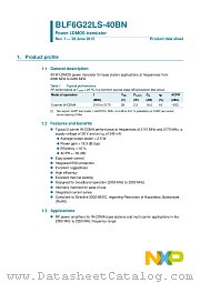 BLF6G22LS-40BN datasheet pdf NXP Semiconductors